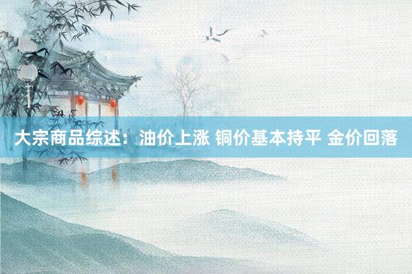 大宗商品综述：油价上涨 铜价基本持平 金价回落