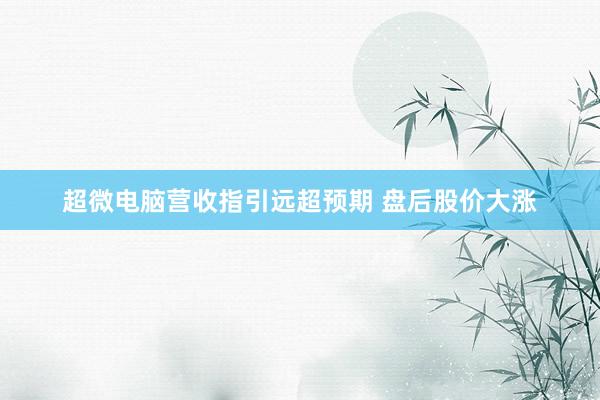 超微电脑营收指引远超预期 盘后股价大涨