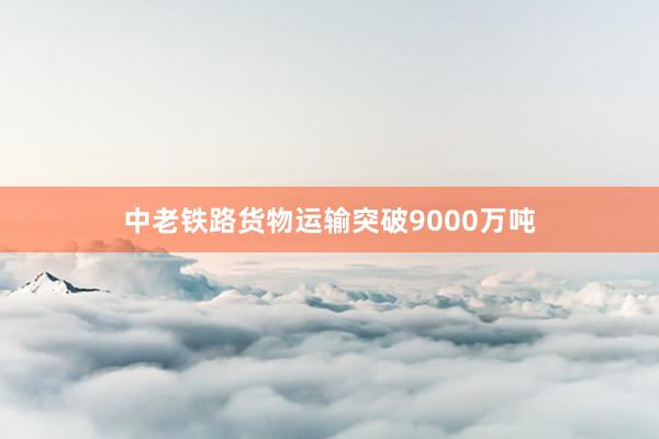 中老铁路货物运输突破9000万吨