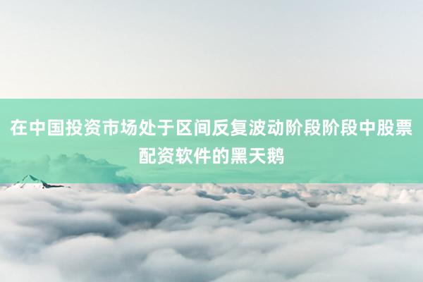 在中国投资市场处于区间反复波动阶段阶段中股票配资软件的黑天鹅