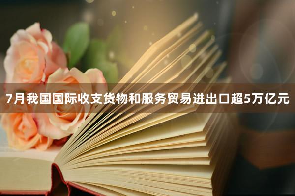 7月我国国际收支货物和服务贸易进出口超5万亿元