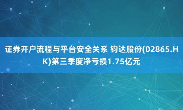 证券开户流程与平台安全关系 钧达股份(02865.HK)第三季度净亏损1.75亿元