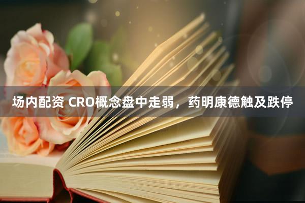 场内配资 CRO概念盘中走弱,药明康德触及跌停