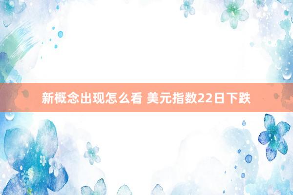 新概念出现怎么看 美元指数22日下跌